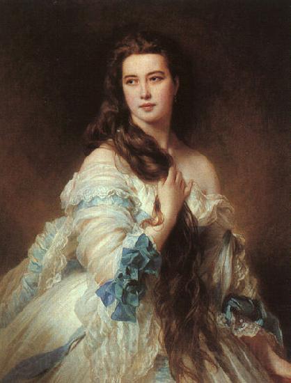 Franz Xaver Winterhalter Portrait of Madame Barbe de Rimsky-Korsakov Norge oil painting art